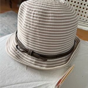 Grevi Striped Hat with Brown Band